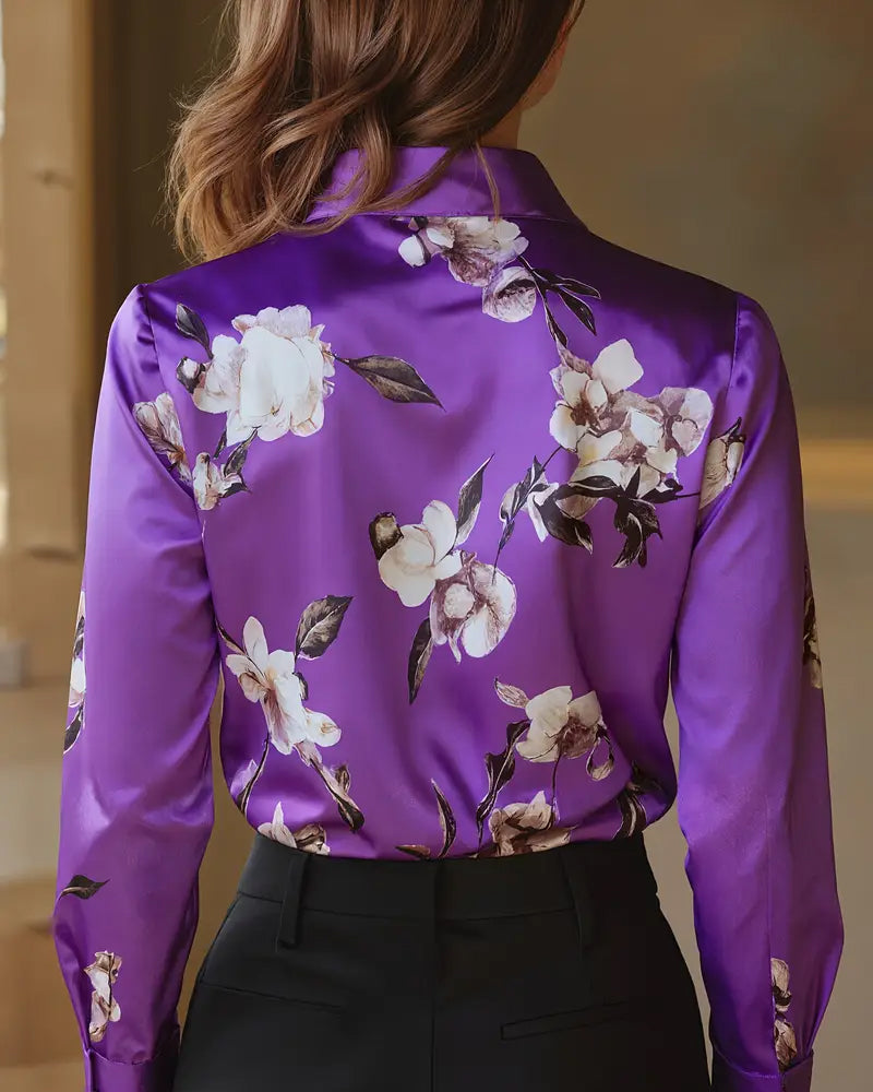 Retro Floral Print Shirt