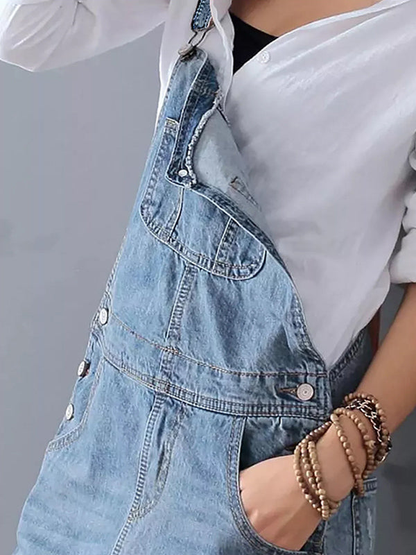 Aurore - Vintage Denim Overall with Pockets