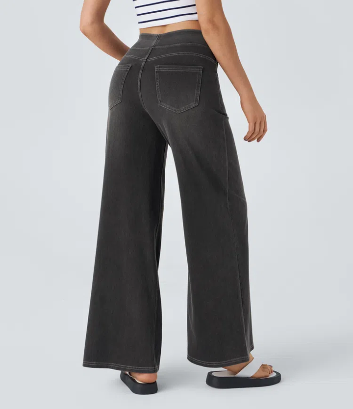 Solène™ - Relaxed Fit Wide-Leg Jeans
