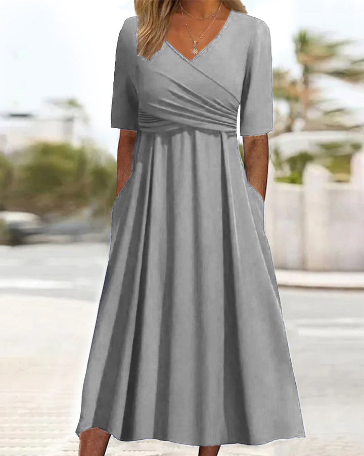 Hailey | V-neck Summer Dress with Pockets