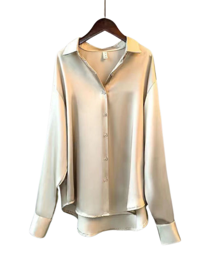 EDEN I SATIN LONG-SLEEVED SHIRT