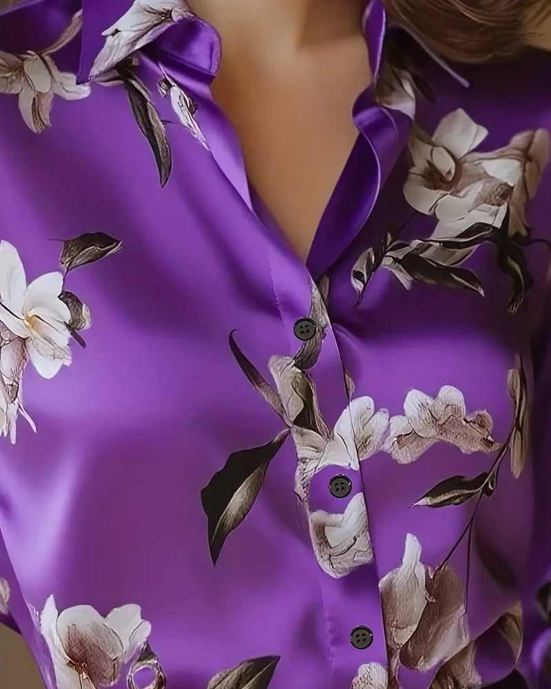 Retro Floral Print Shirt