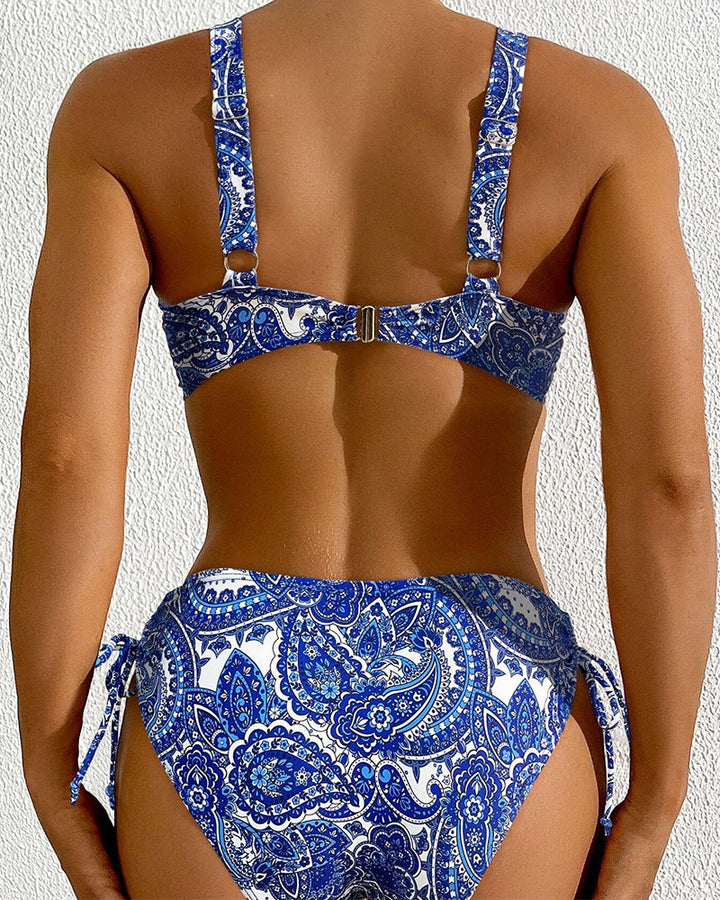 Bikini Set Blue and White Porcelain Sexy