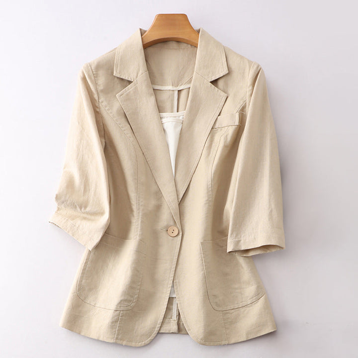DORLIS IN TRENDY LINEN BLAZER