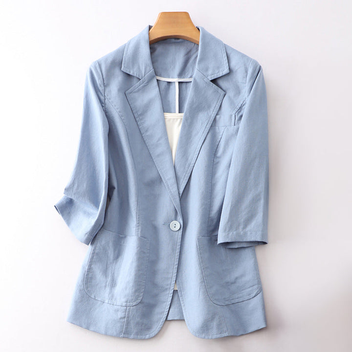 DORLIS IN TRENDY LINEN BLAZER