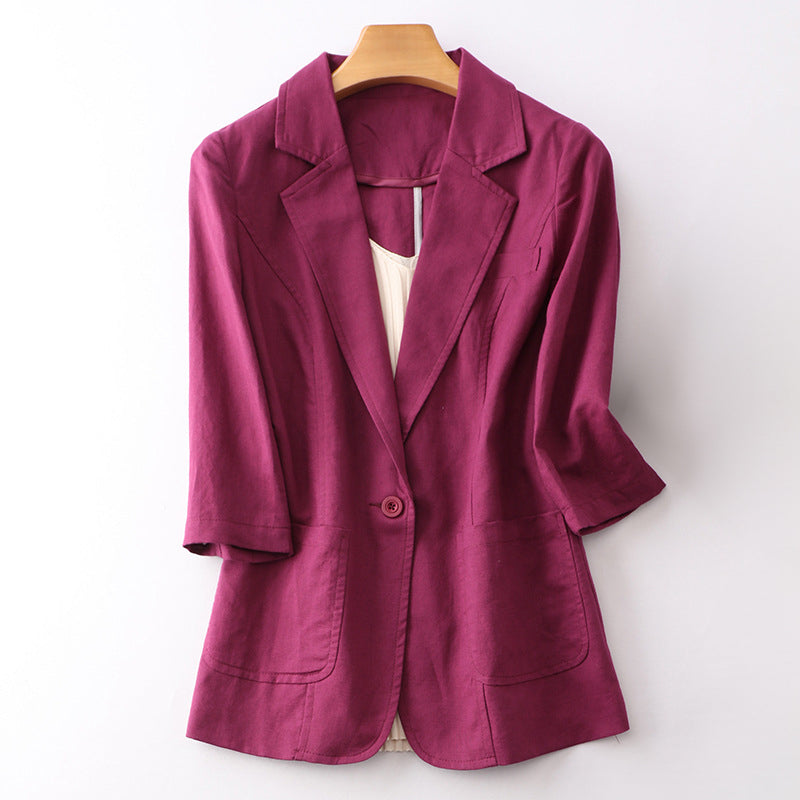 DORLIS IN TRENDY LINEN BLAZER