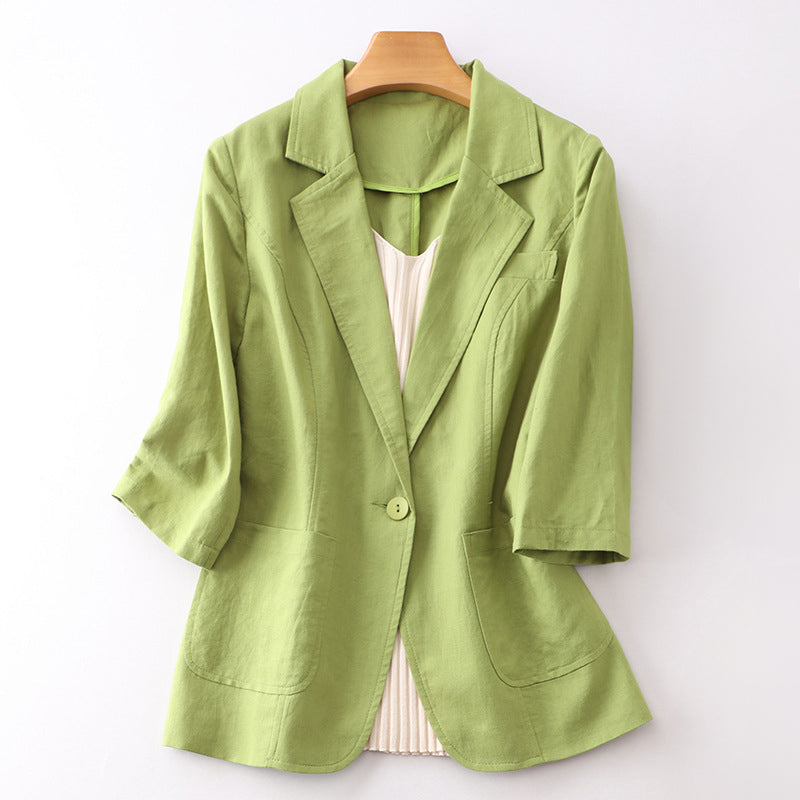 DORLIS IN TRENDY LINEN BLAZER