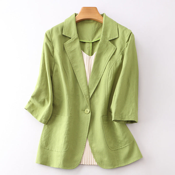 DORLIS IN TRENDY LINEN BLAZER