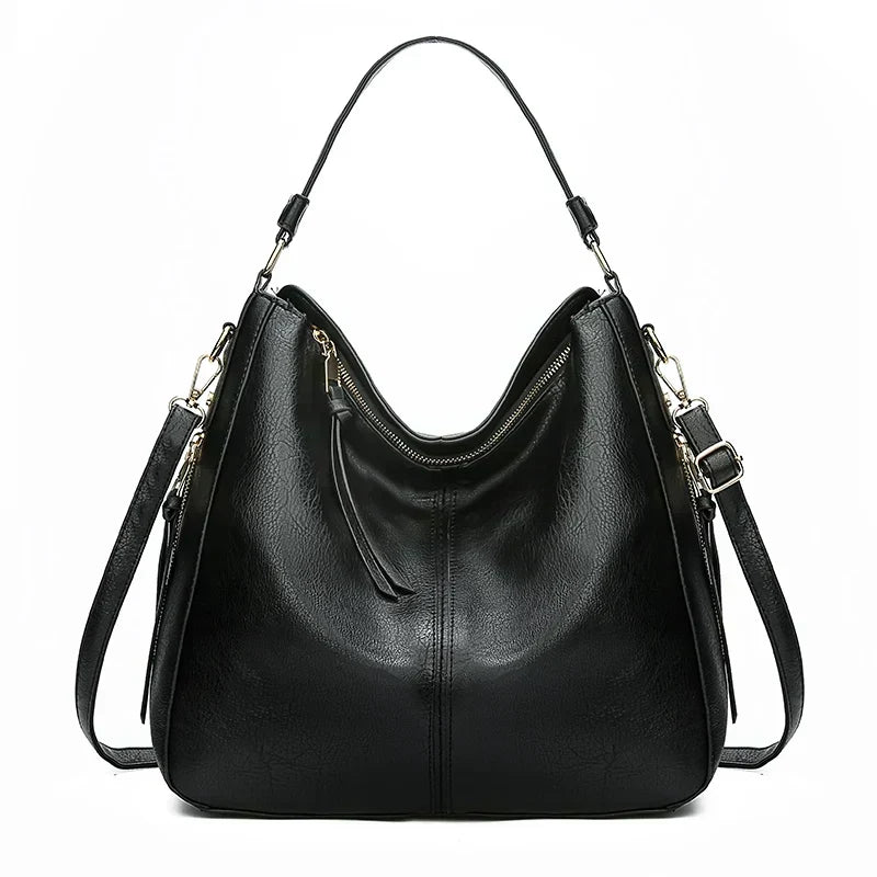 Gudborg | Elegant and Spacious Everyday Bag in Classic Black