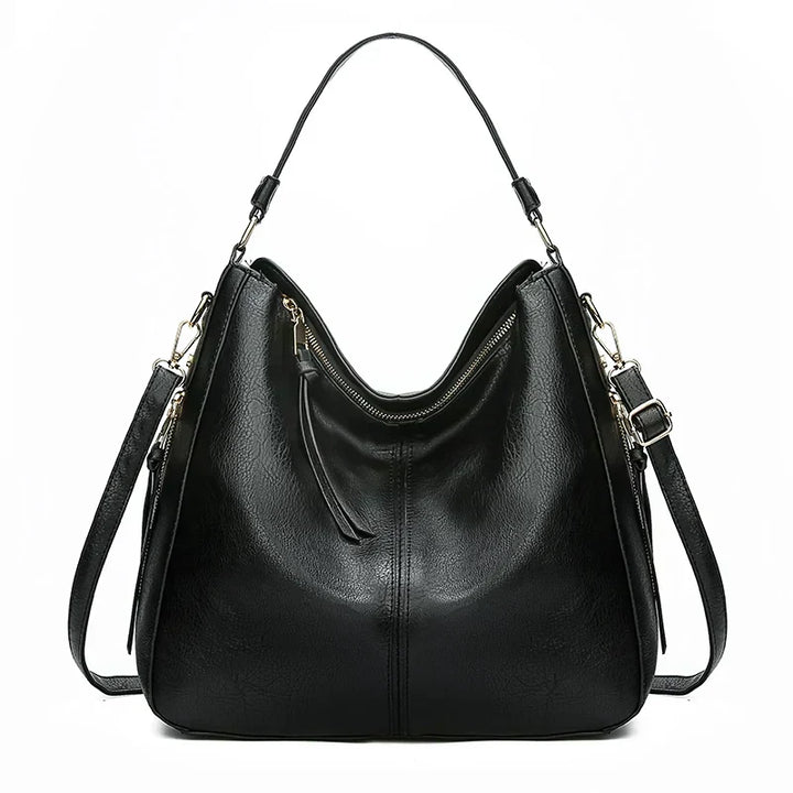 Gudborg | Elegant and Spacious Everyday Bag in Classic Black