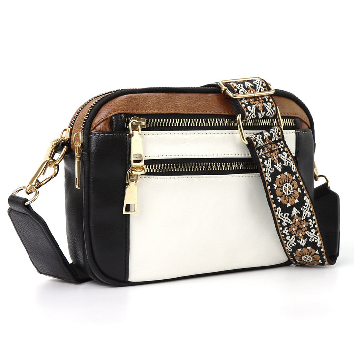 Erikka | Elegant crossbody bag with patterned adjustable strap