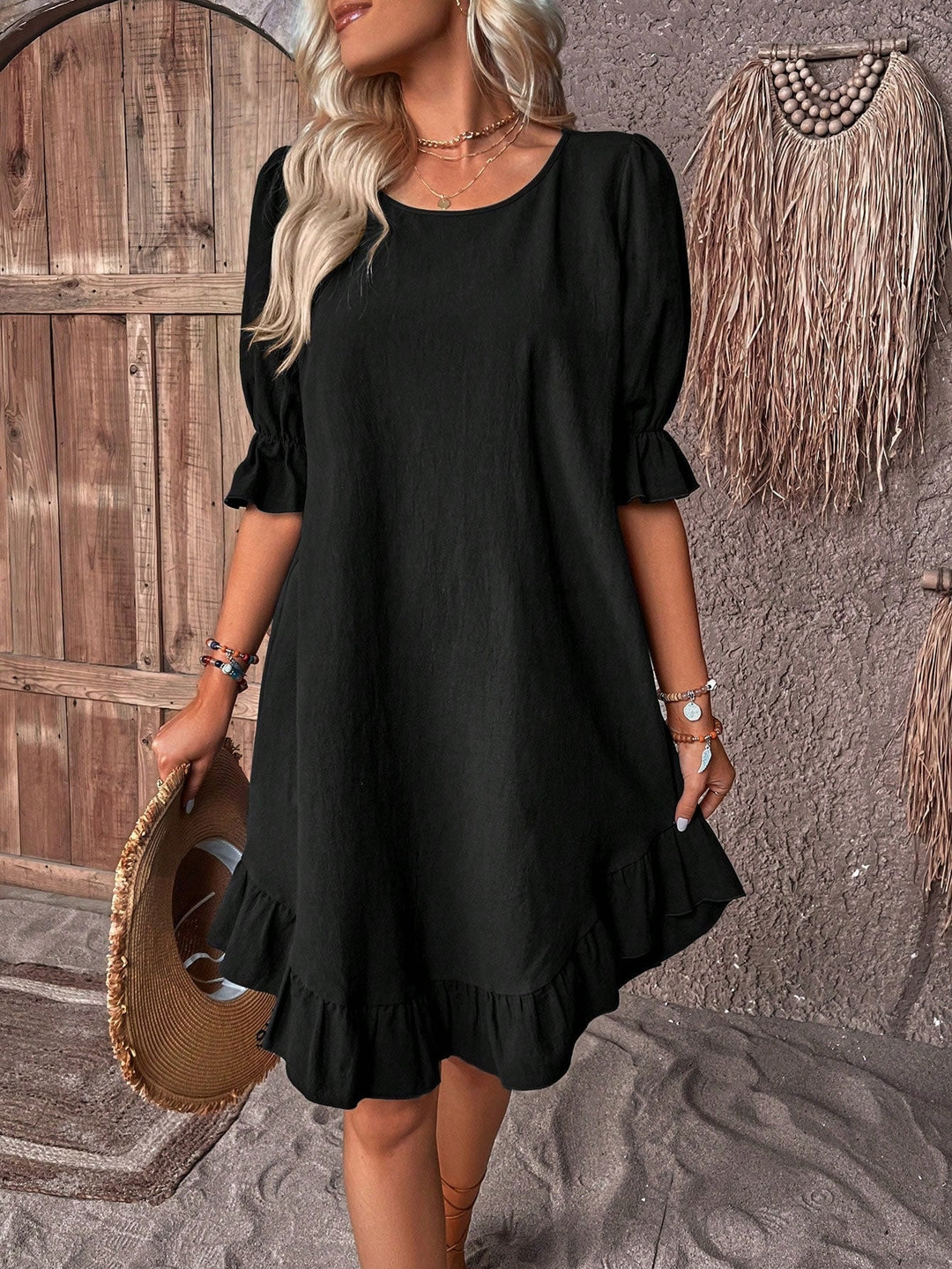 Rebecca | Casual Ruffle Hem Dress