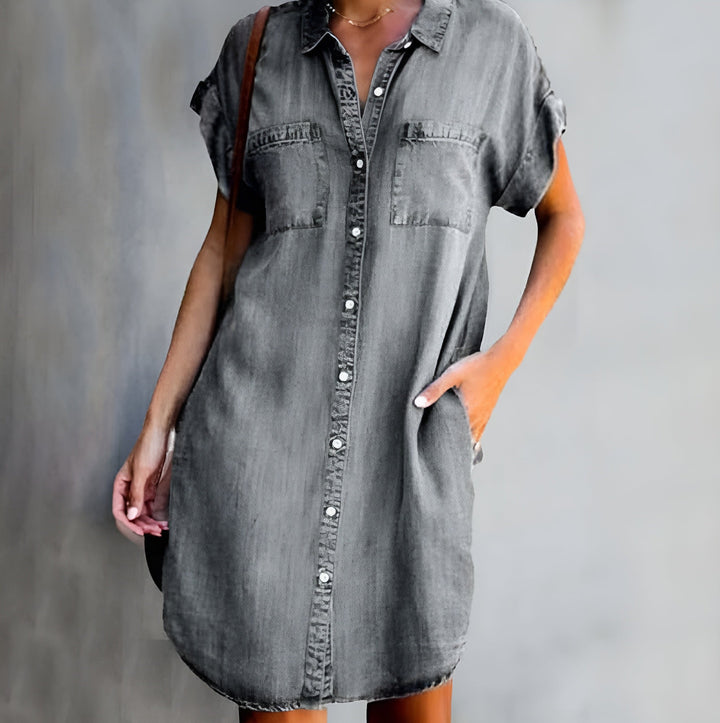 Katelyn | Casual Button Denim Dress
