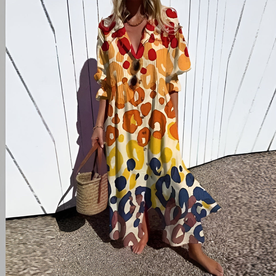 Hannah | Floral Button Smock Dress