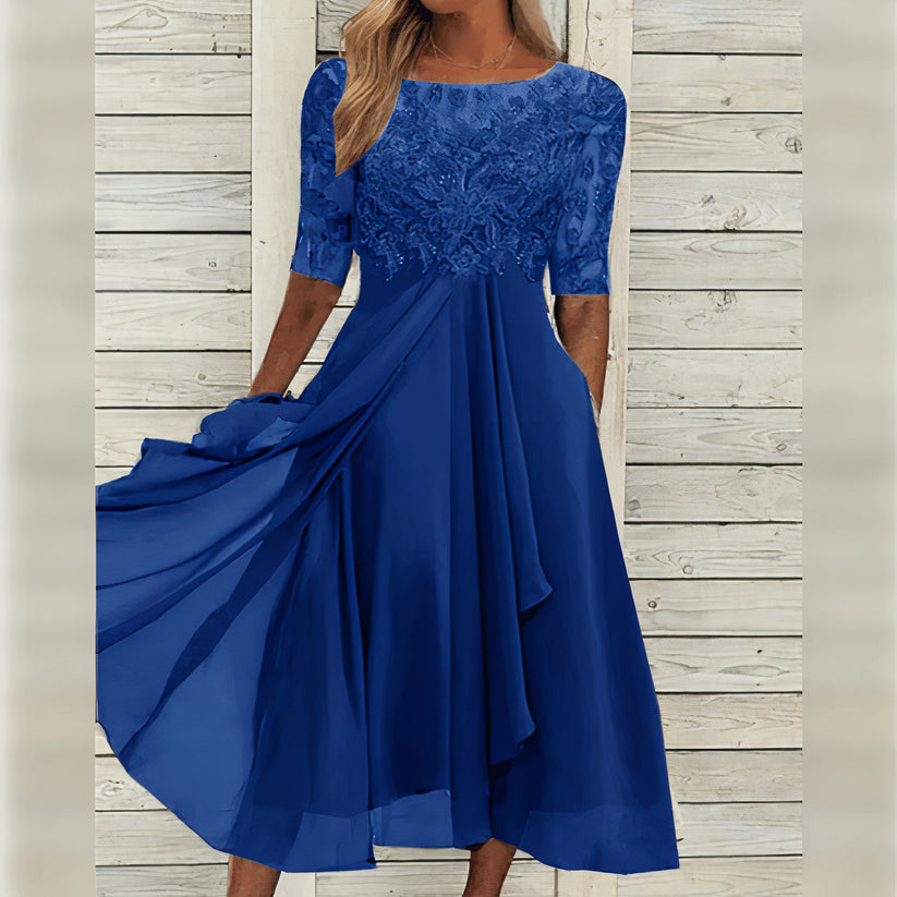 Taryn® | Lace Elegance Midi Dress