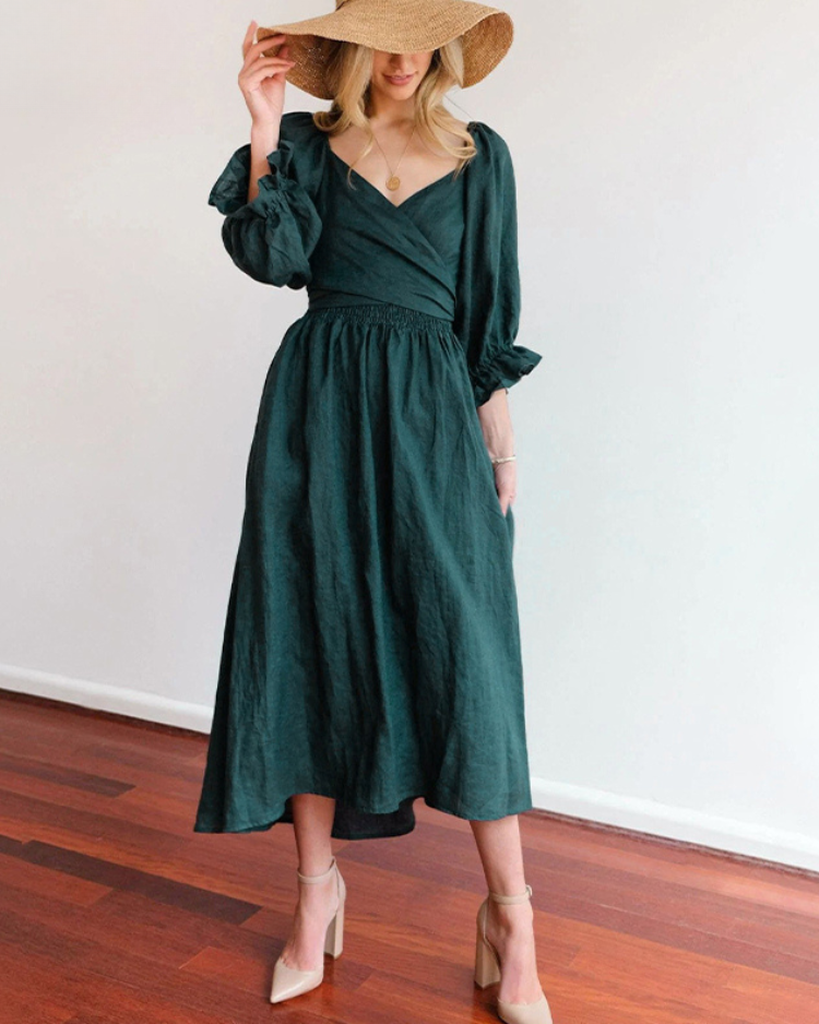 Ophelia - Sleeve Midi Dress