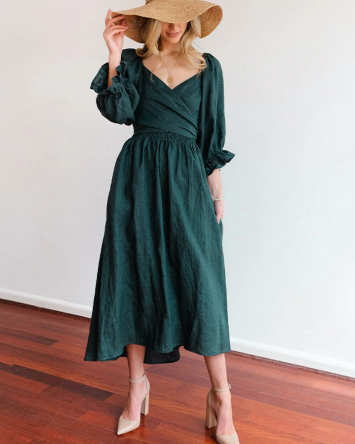 Ophelia - Sleeve Midi Dress