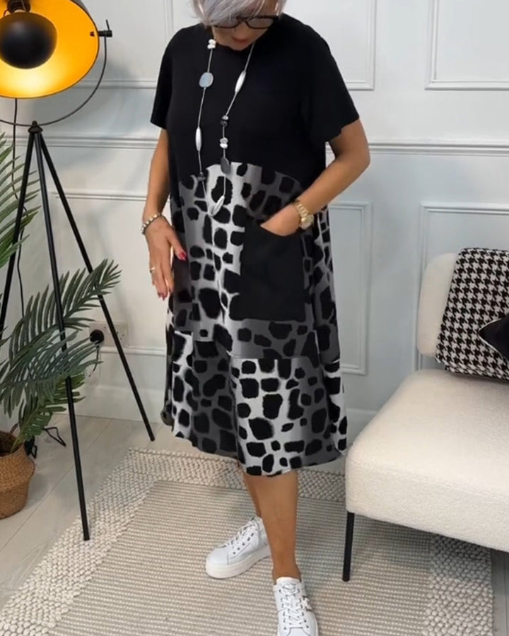 Olivia | Casual Printed Pocket Dress