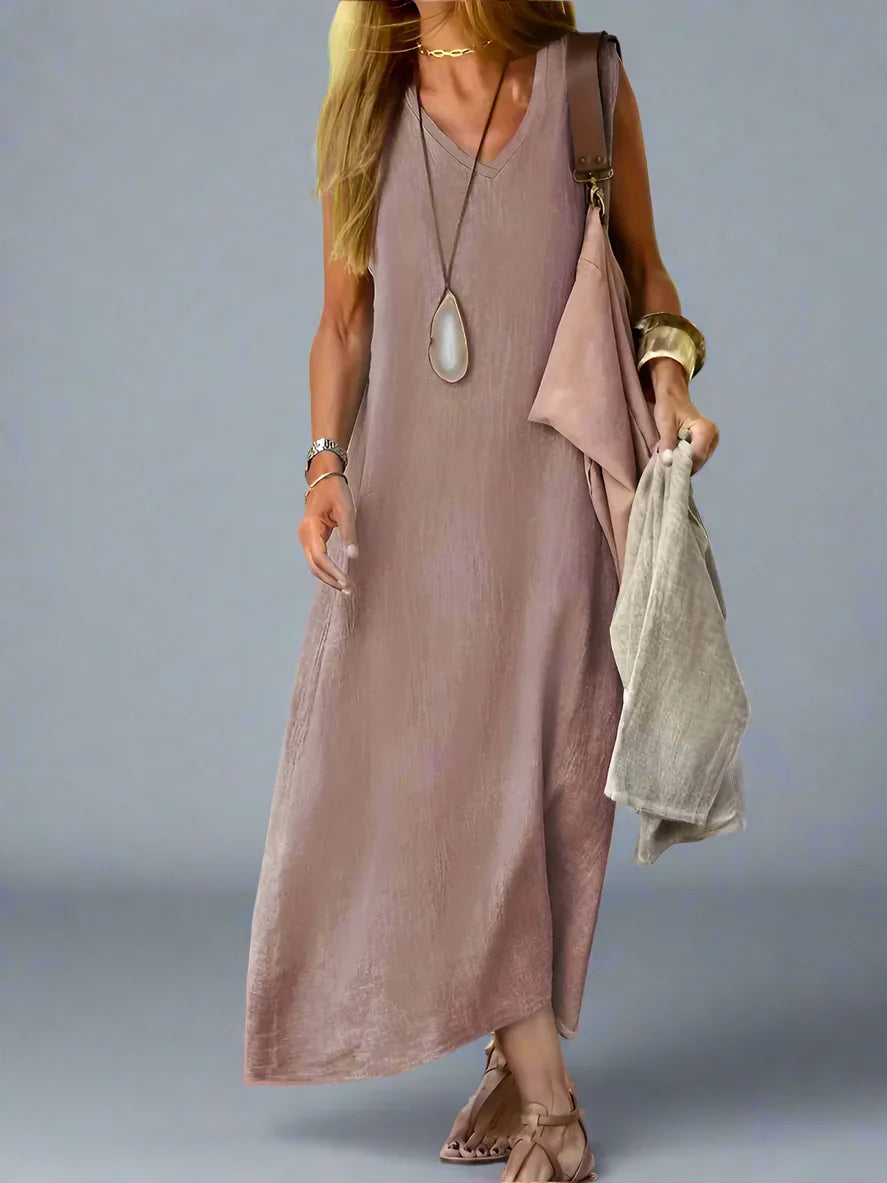 Hedwig | Summer Dress with Flowing Cut and Natural Style