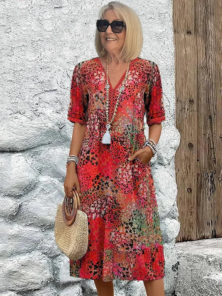 Monica | Elegant Floral Dress