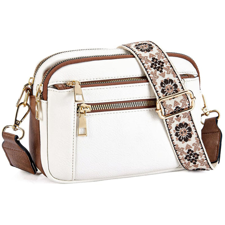 Erikka | Elegant crossbody bag with patterned adjustable strap