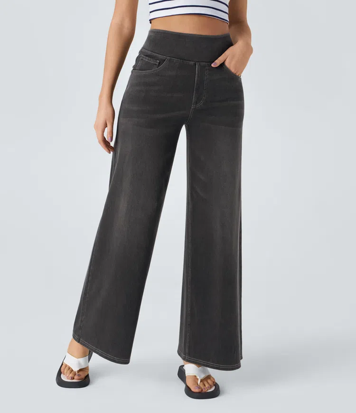 Solène™ - Relaxed Fit Wide-Leg Jeans