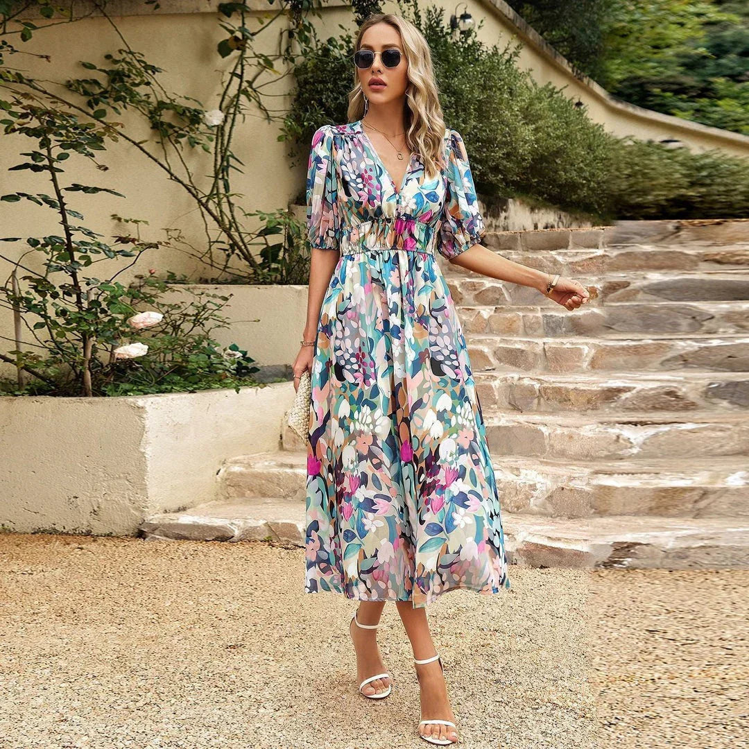 Innova - V Neck Midi Dress