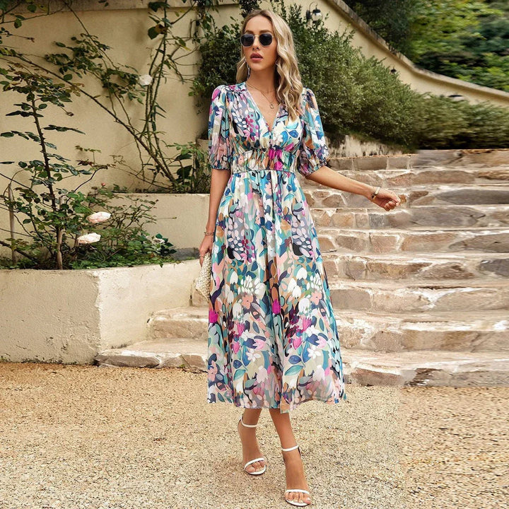 Innova - V Neck Midi Dress