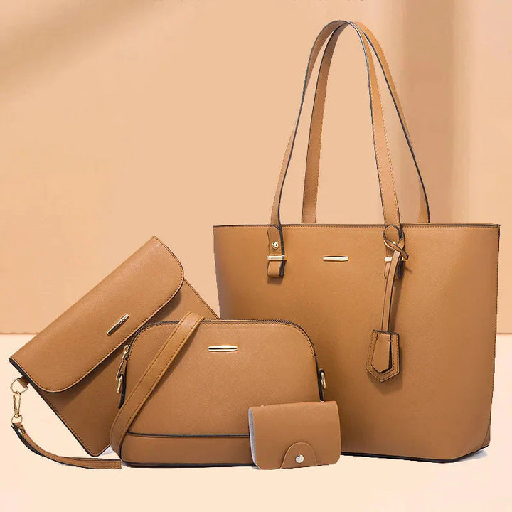 3-Piece Leather Handbag & Shoulder Bag Set