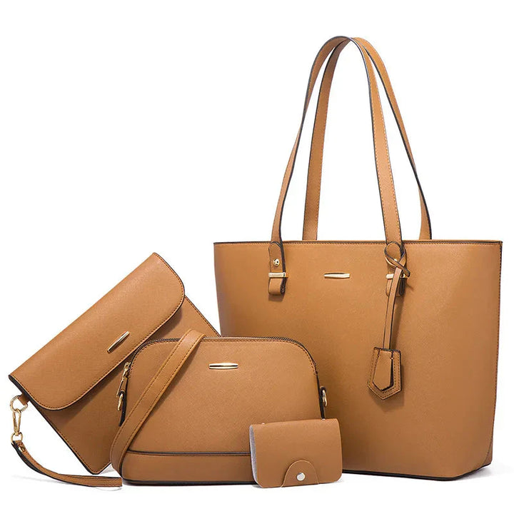3-Piece Leather Handbag & Shoulder Bag Set
