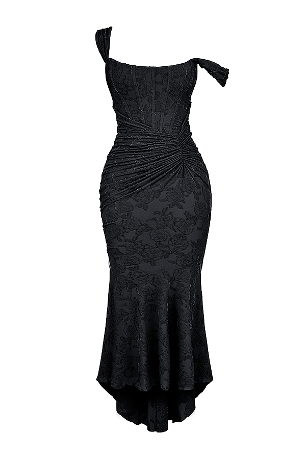 Dove - Elegant Slim Cut Lace Maxi Dress