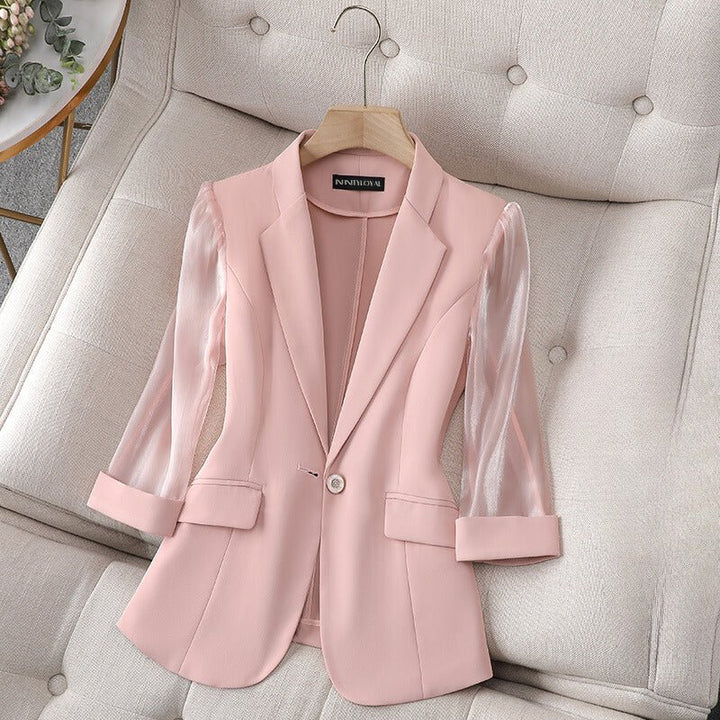 JOLINDE I ELEGANT BLAZER WITH LACE SLEEVES