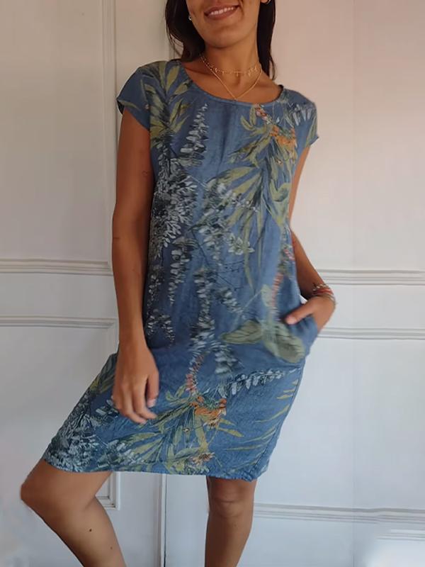 Madison | Relaxed Tropic Leaf Dress