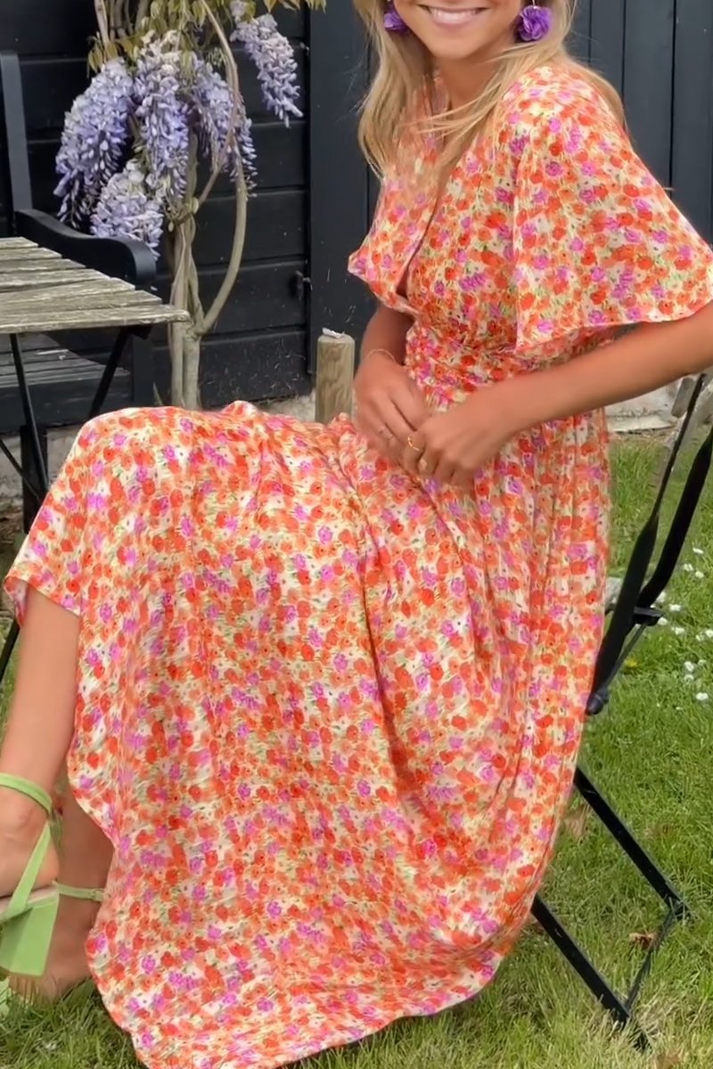 Pauline – Long dress with floral print