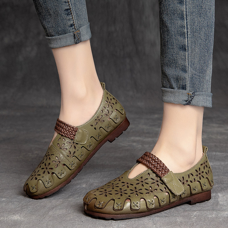 Sienna - Women’s Cow Leather Comfy Flats