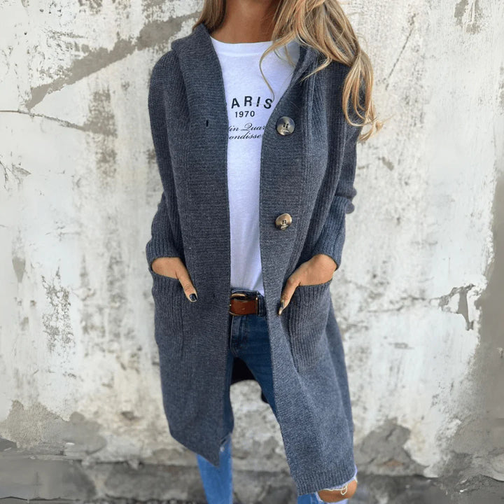 Elegant long women's cardigan