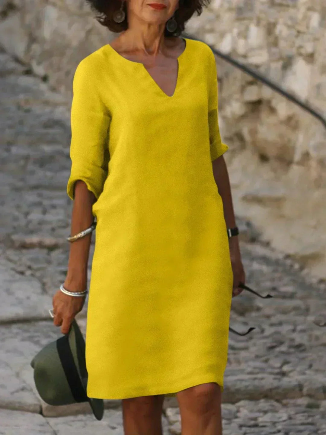 Sophia | Casual V-Neck Midi Dress