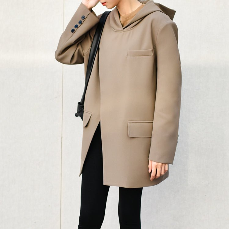 NOTHBURGA LONG BLAZER WITH HOOD
