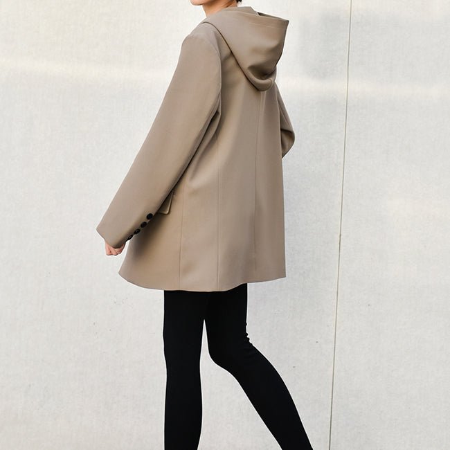 NOTHBURGA LONG BLAZER WITH HOOD