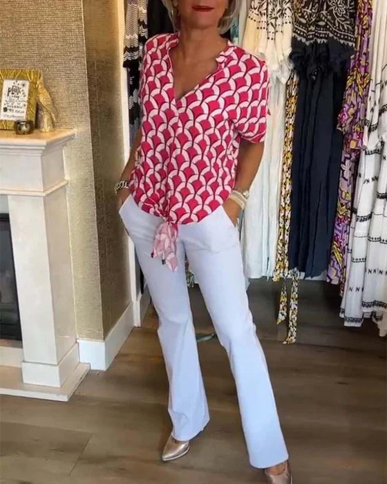 SOLVEIG STYLISH PRINTED BLOUSE